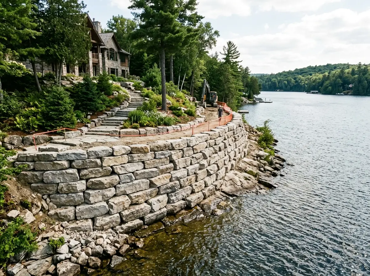 Winding luxury estate driveway