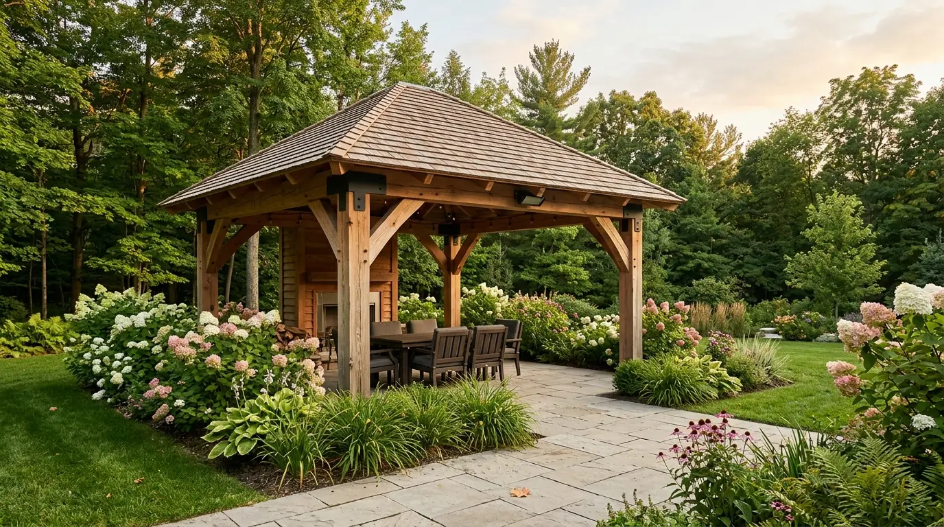 Luxury Custom Gazebo in an Ontario Backyard